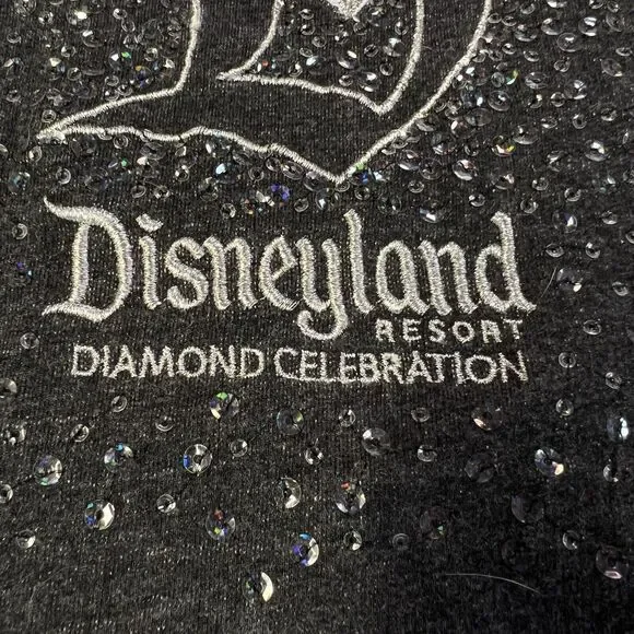 Disney Parks Disneyland 60th Diamond Celebration Sweatshirt XL Sequin Sparkle - Picture 14 of 16
